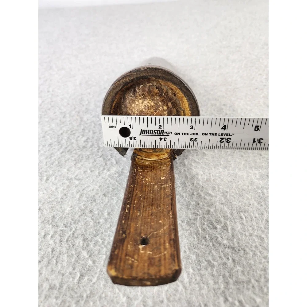 Vtg Primitive Wooden Bamboo? Farm Scoop Spoon Merchant Shovel Rustic * Damaged *